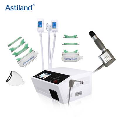 Macchina di dimagramento multifunzionale grassa della macchina di congelamento di Cryolipolysis & della maniglia di Shockwave